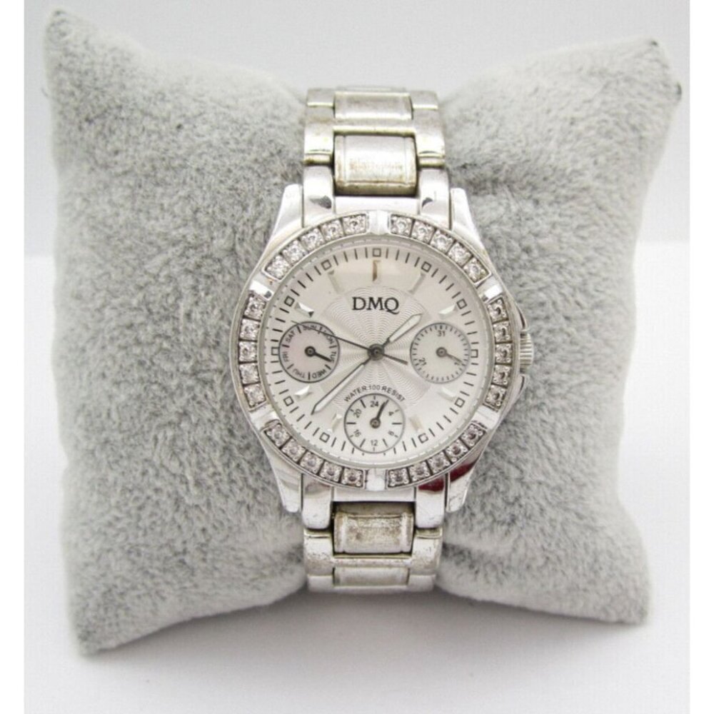 Women DMQ Crystal Quartz 100ft WR Analog 30mm Round Watch (H217)‎ "New Battery"